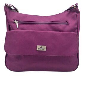Organizzi Purple Nylon Multipocket Crossbody Bag  & Wallet
